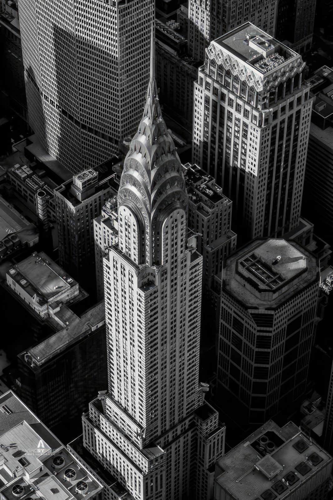 Poster - Chrysler Building Luchtfoto