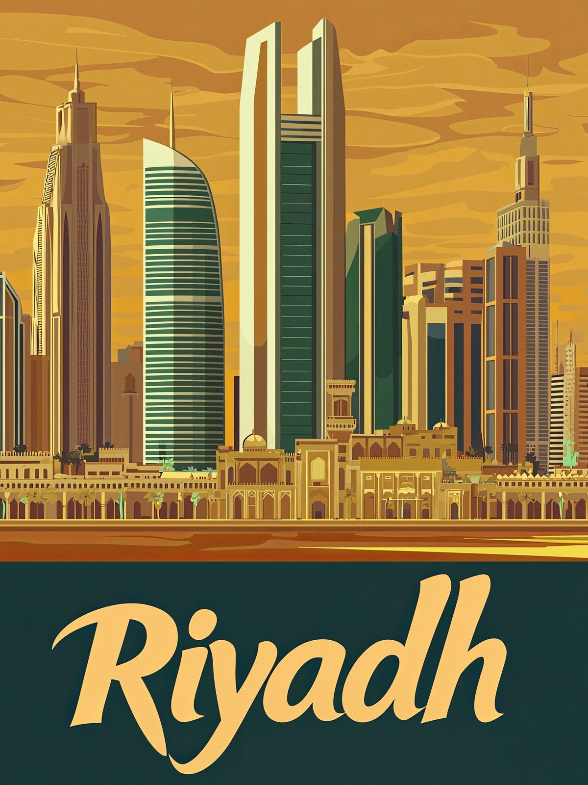 Poster - Riyadh Skyline
