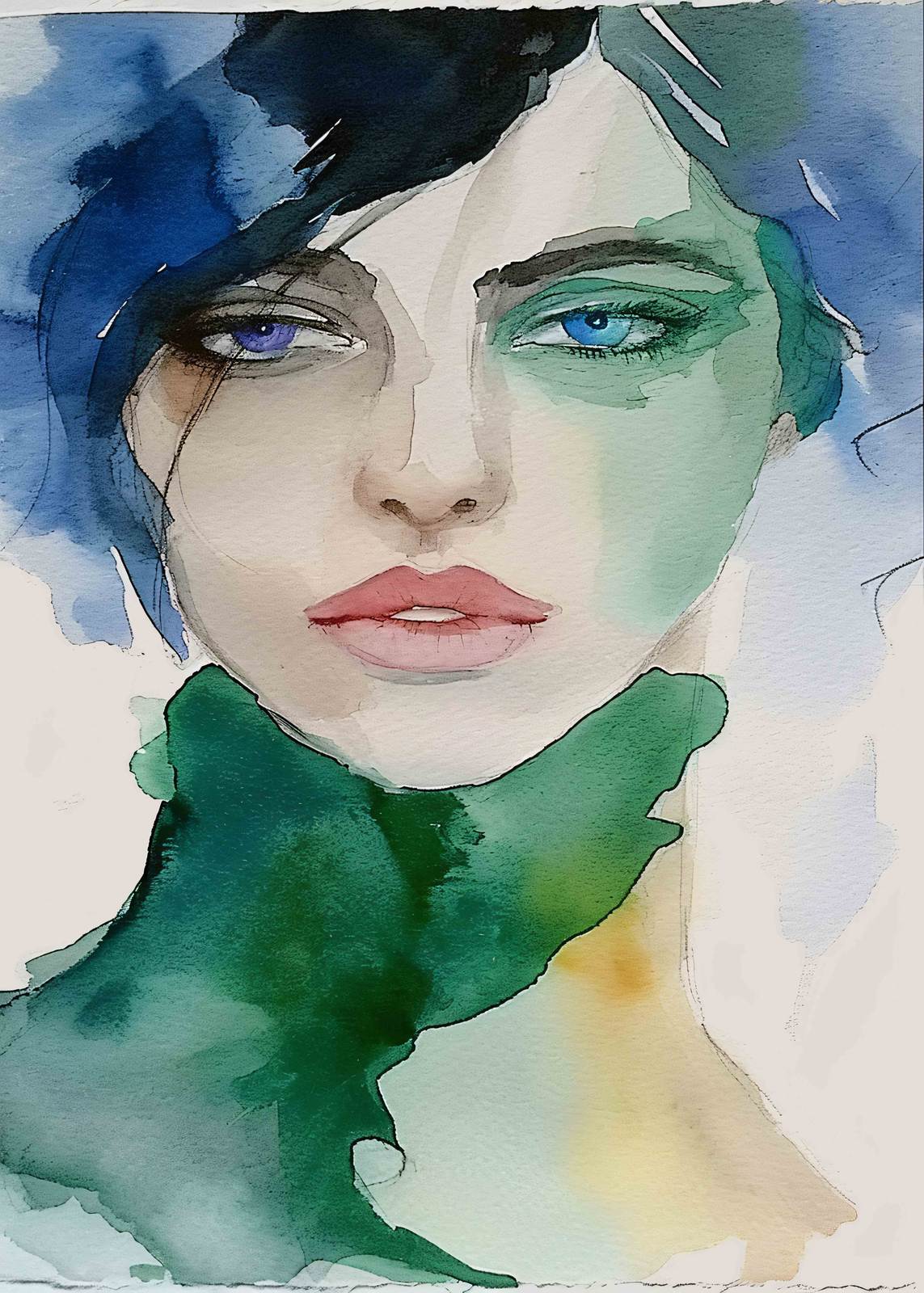 Poster - Vrouw in Groen