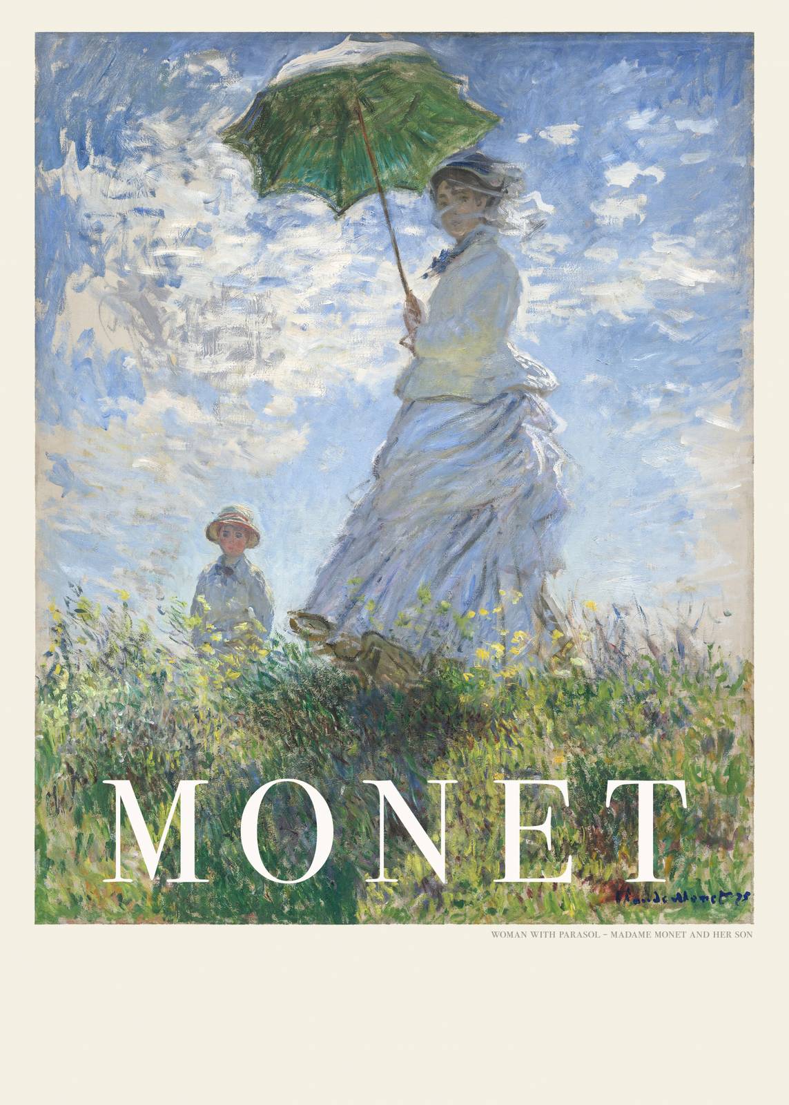 Poster - Vrouw met parasol