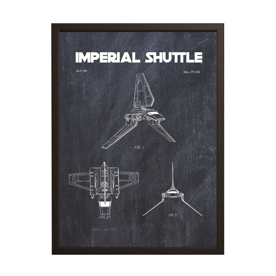 Patenttekening Poster - Imperial Shuttle