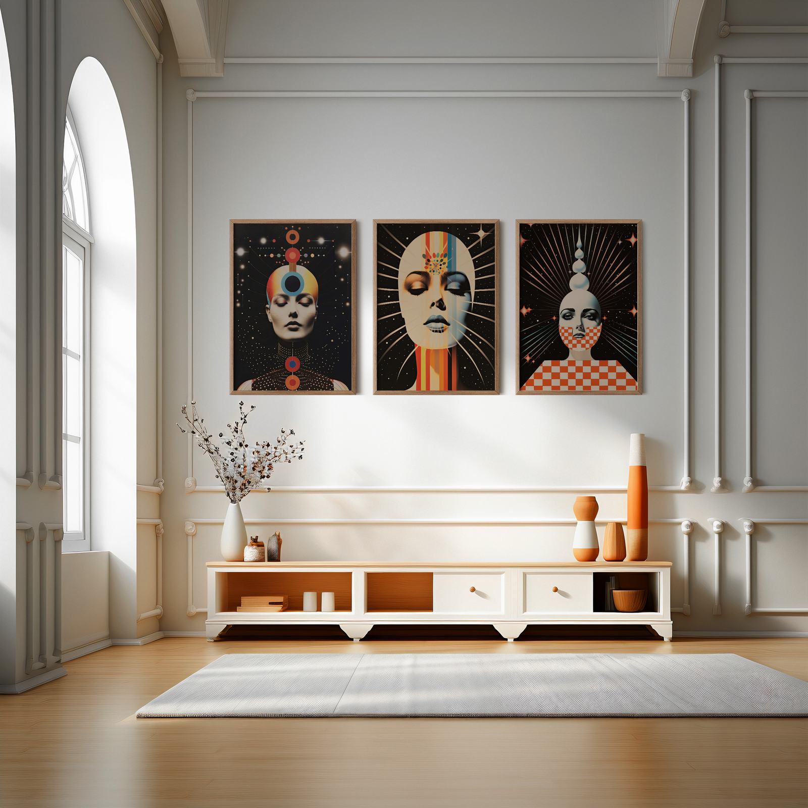 Poster - Kosmische Gezichten / Set van 3