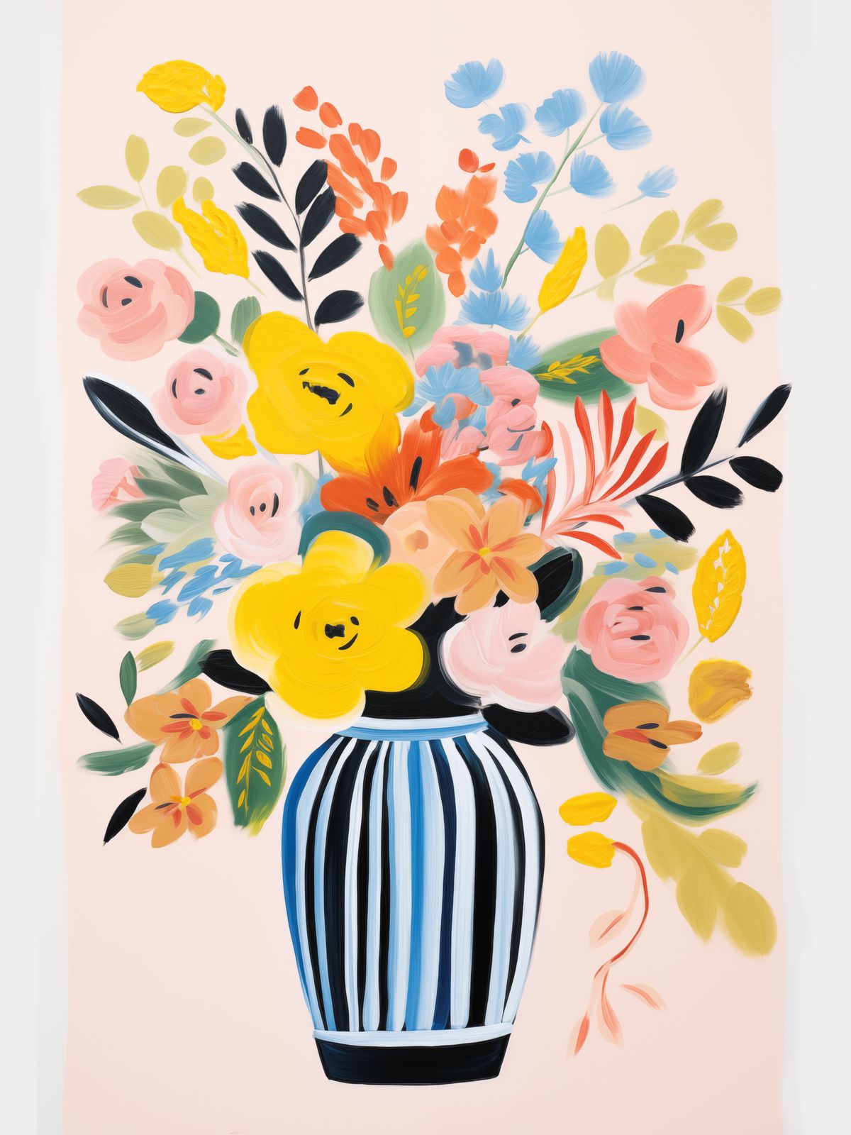 Poster - Levendige Bloemenvaas