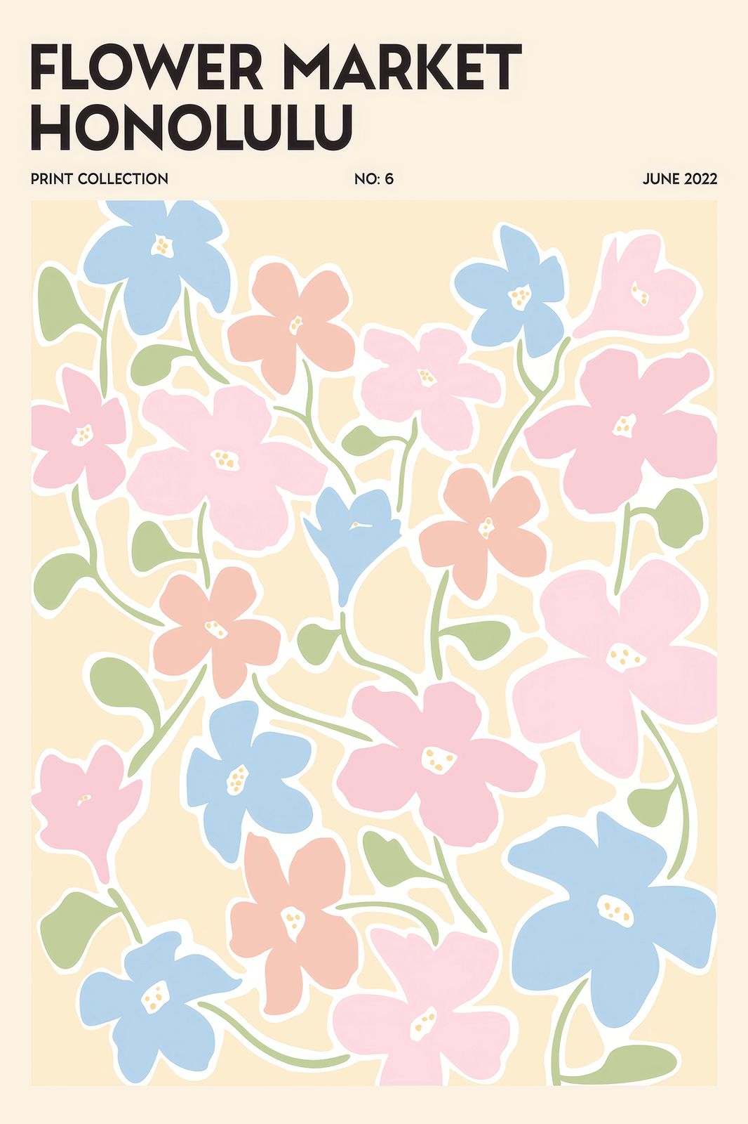 Poster - Flower Market Honolulu