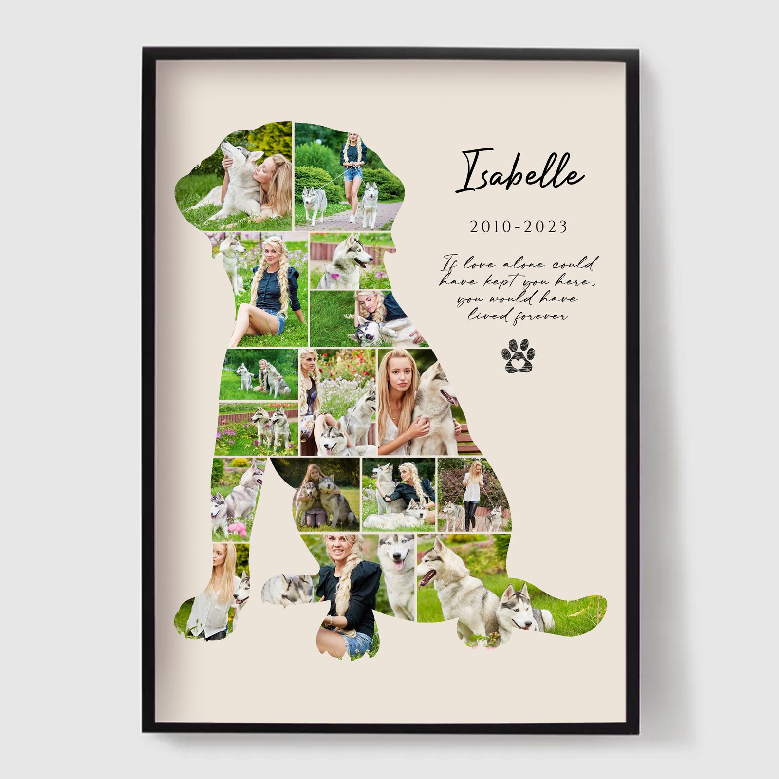 Gepersonaliseerde Poster - Hondenherdenkingscollage