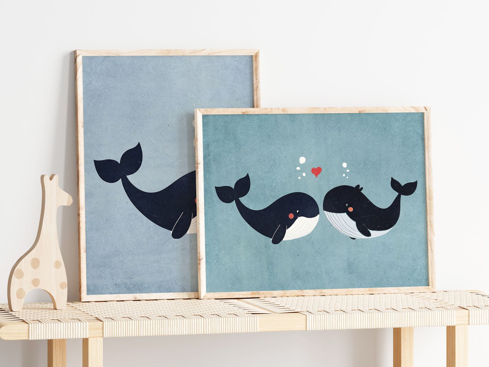 Poster - Walvissen in Liefde / Set van 2