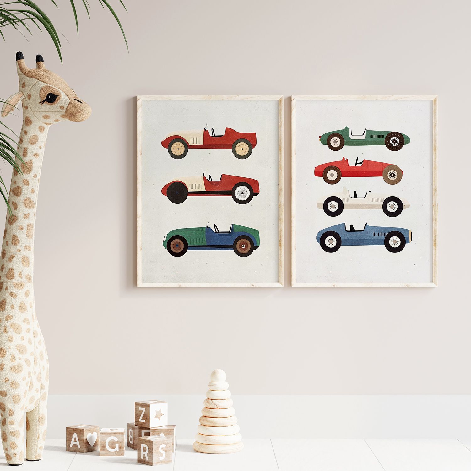 Poster - Vintage Auto's / Set van 2