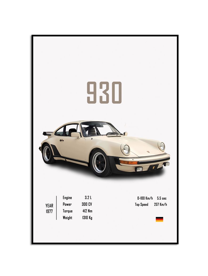 Poster - Porsche 930 1977