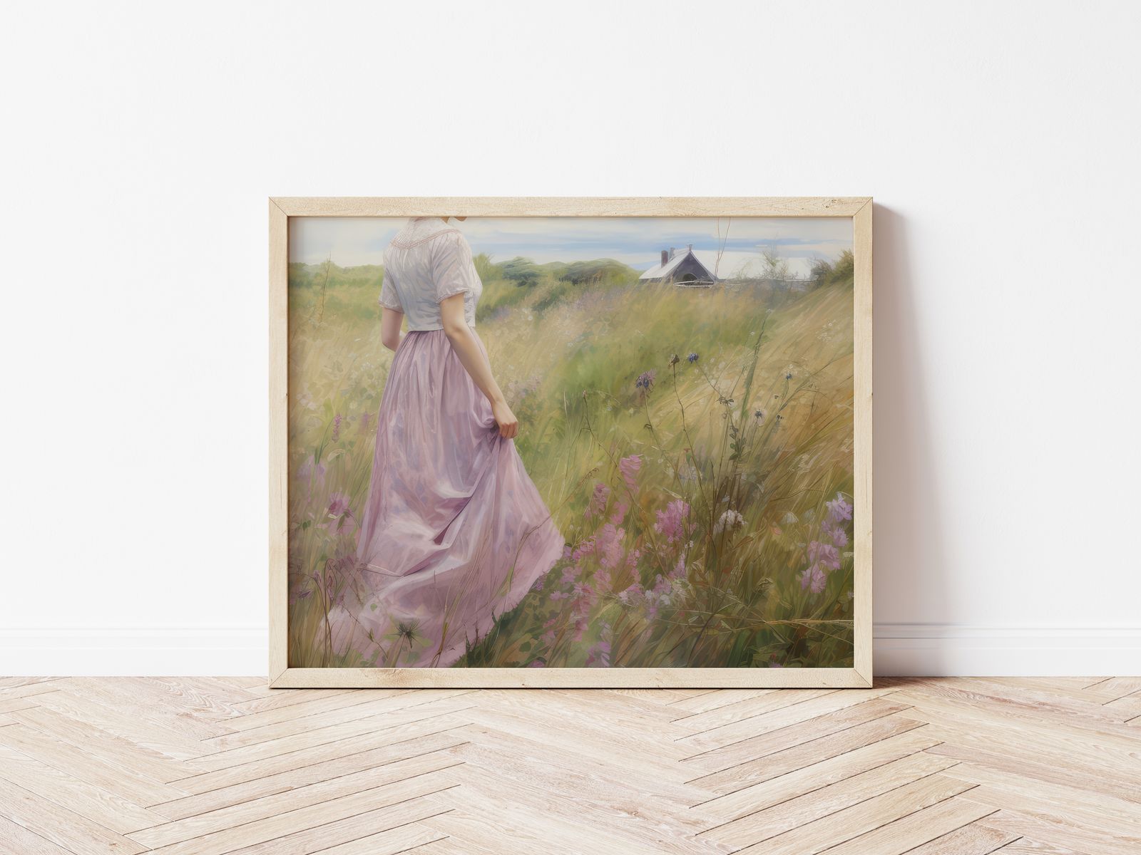 Poster - Vrouw in Veld