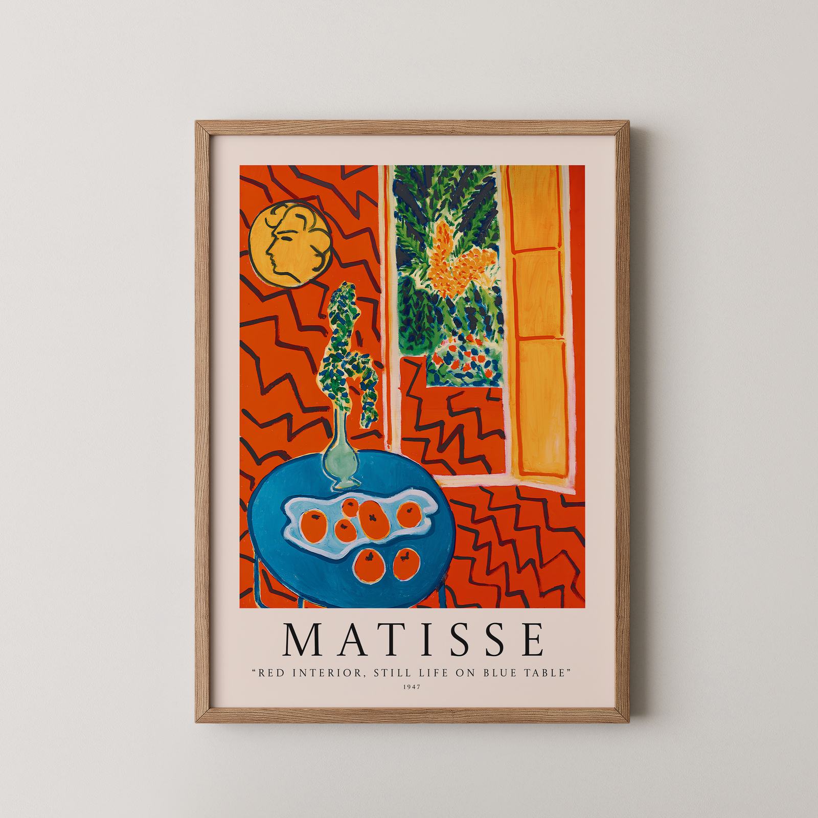 Poster - Rode Interieur door Matisse