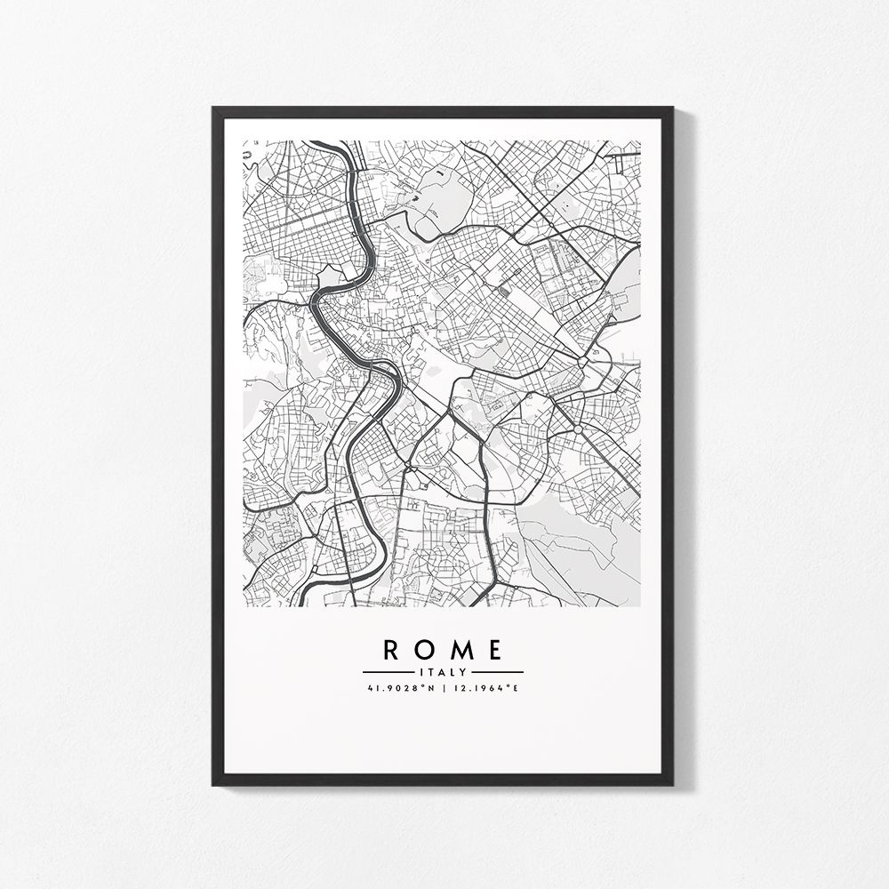Poster - Kaart van Rome
