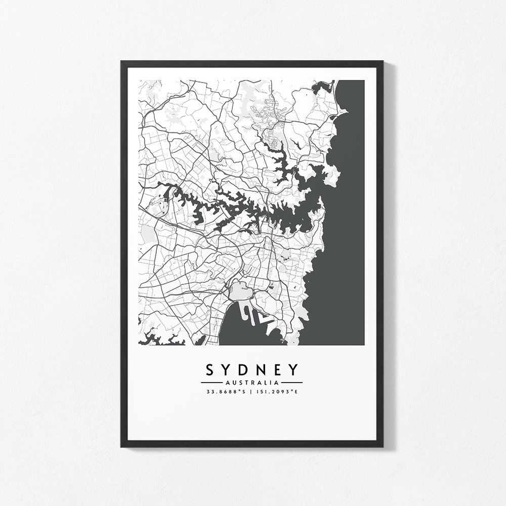 Poster - Kaart van Sydney