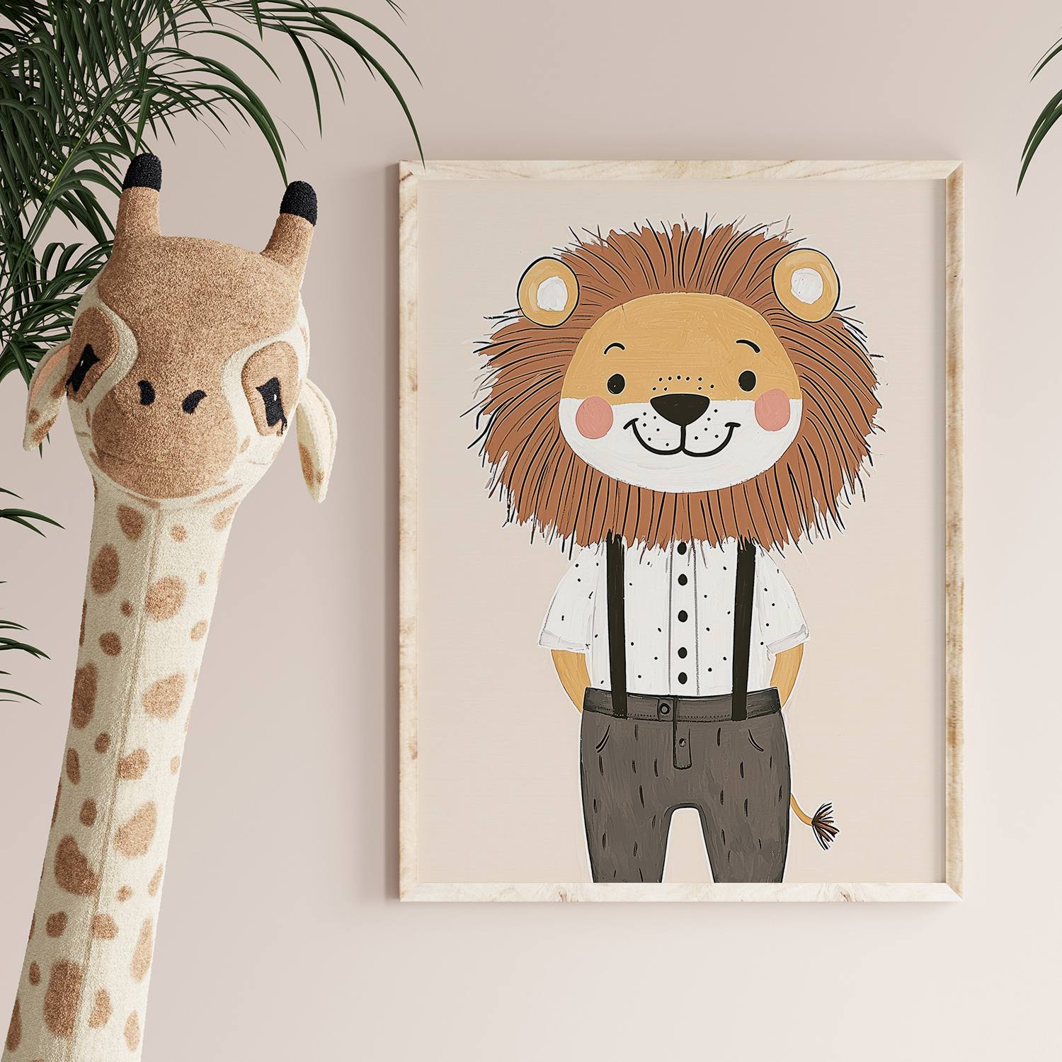 Poster - Schattig Leeuwenkarakter
