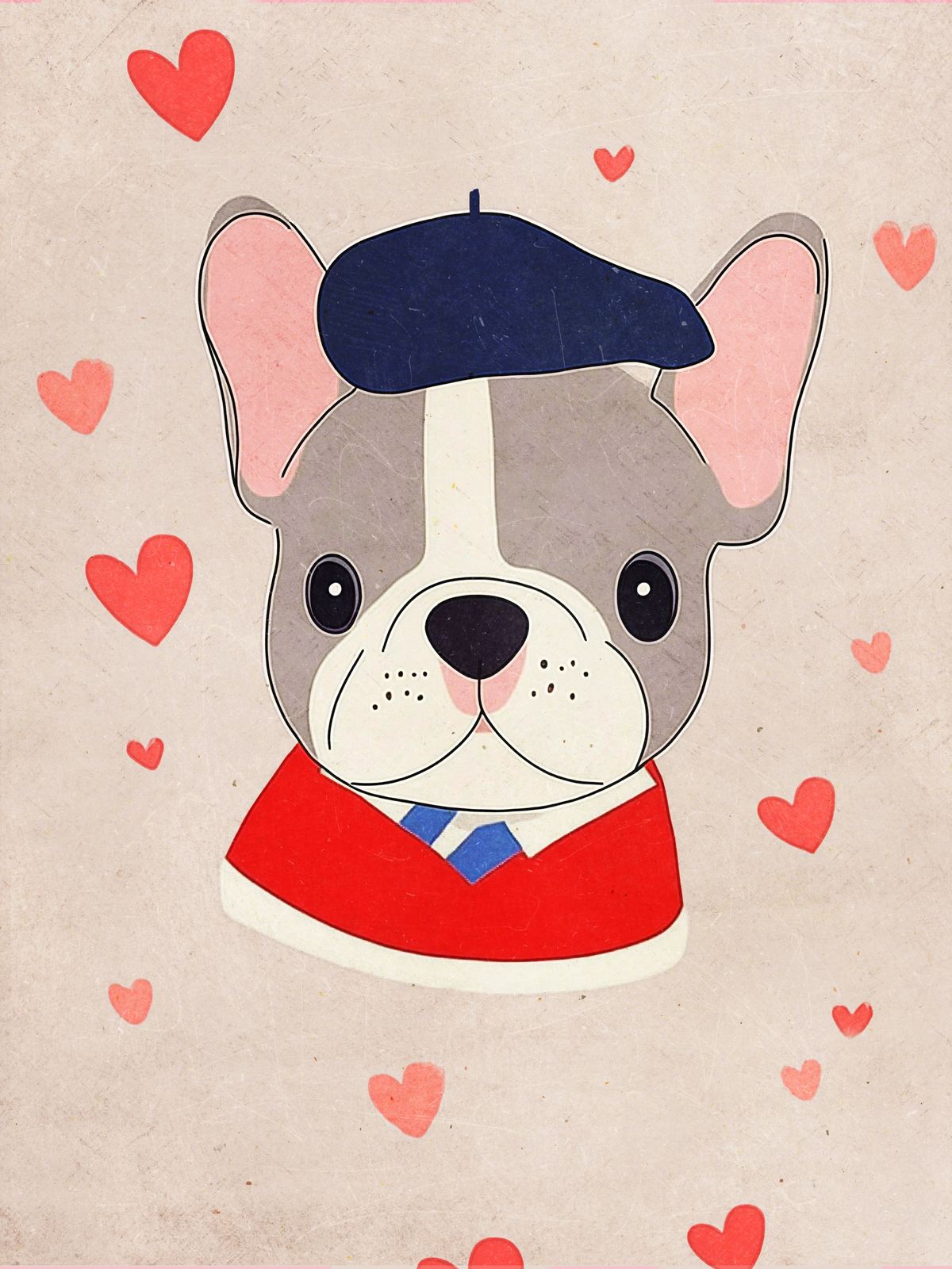 Poster - Schattige Franse Bulldog