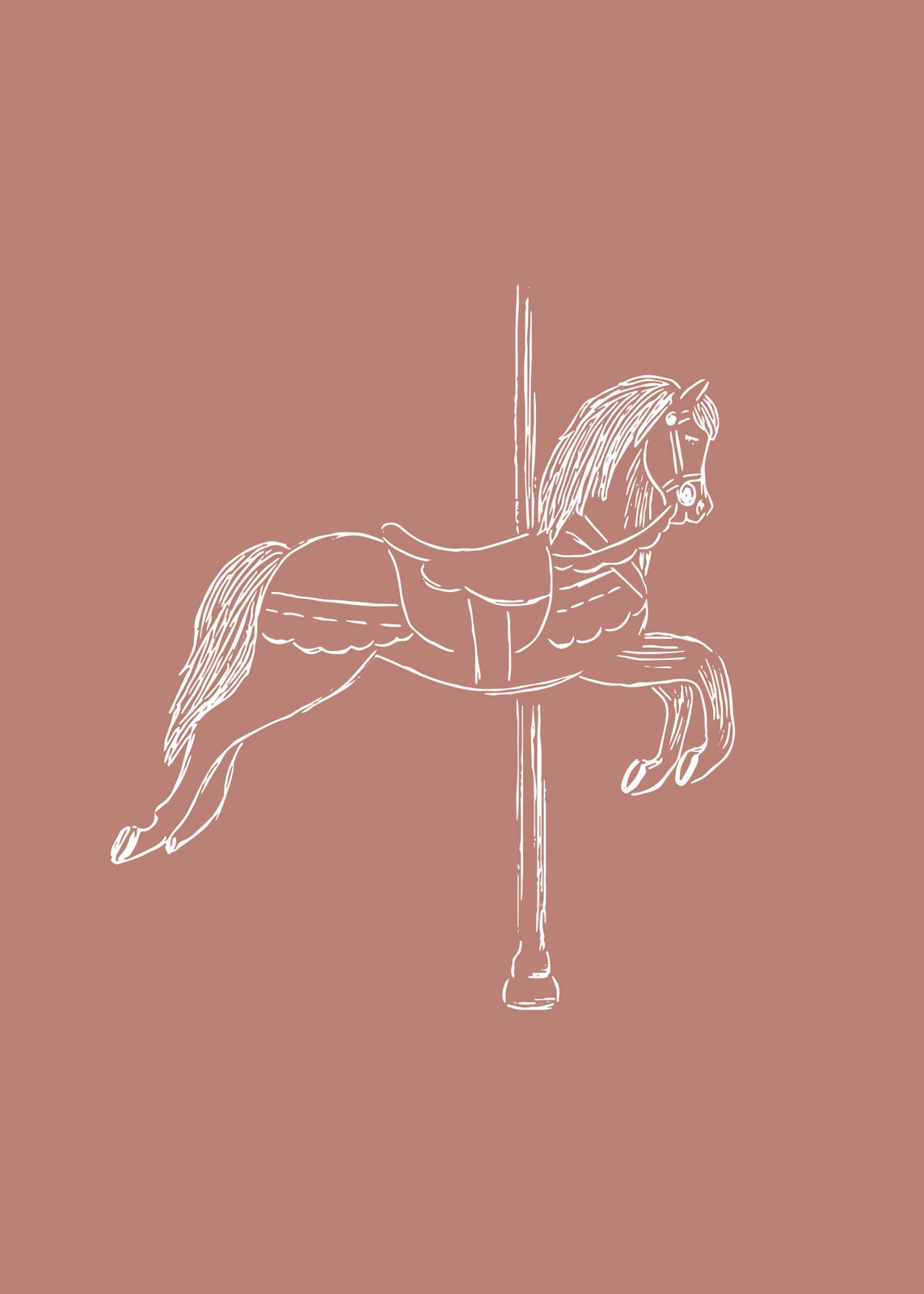 Poster - Draaimolenpaard
