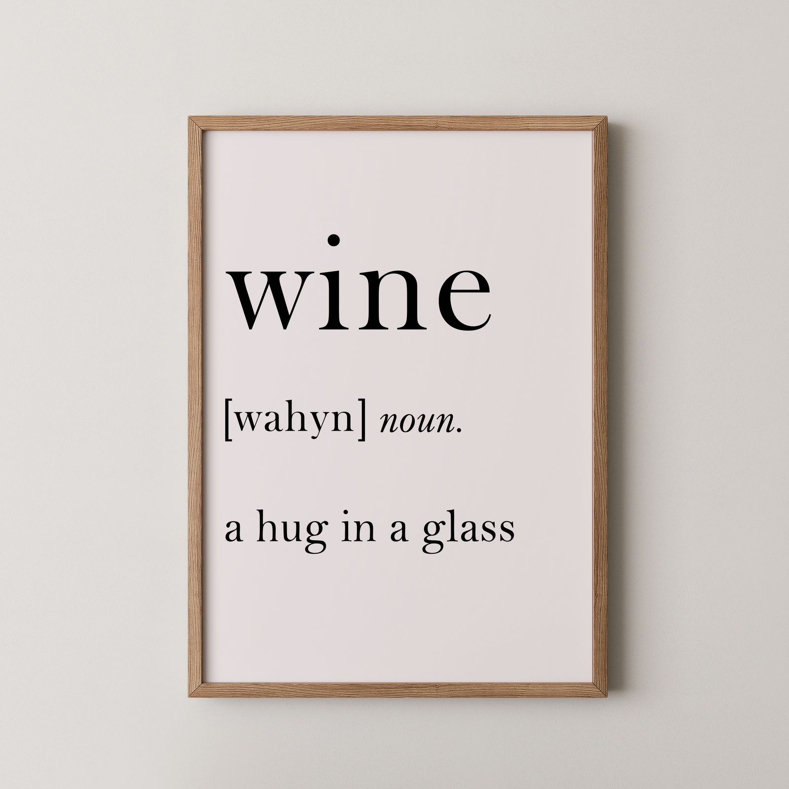 Poster - Wijn Een Knuffel In Glas