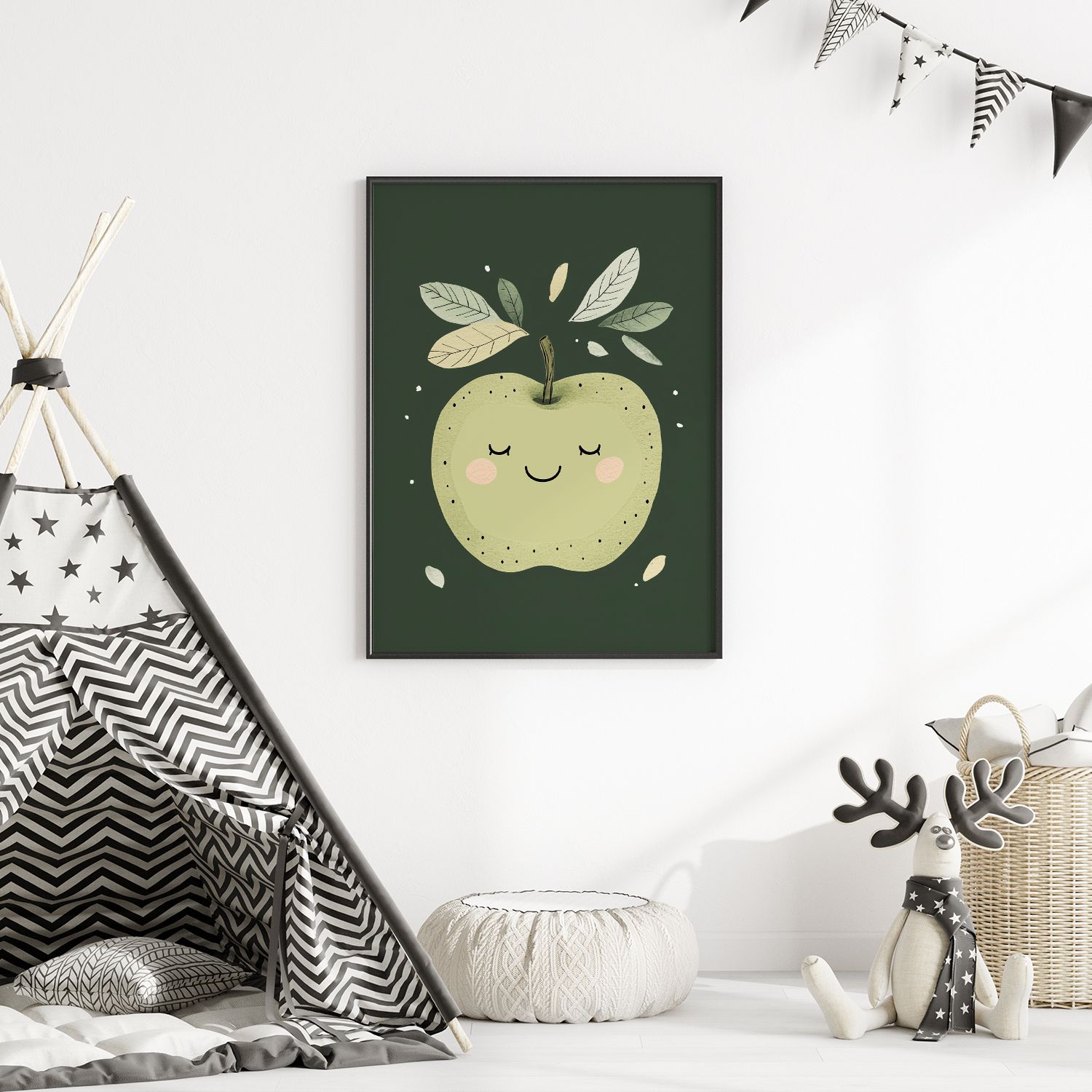 Poster - Schattige Appel
