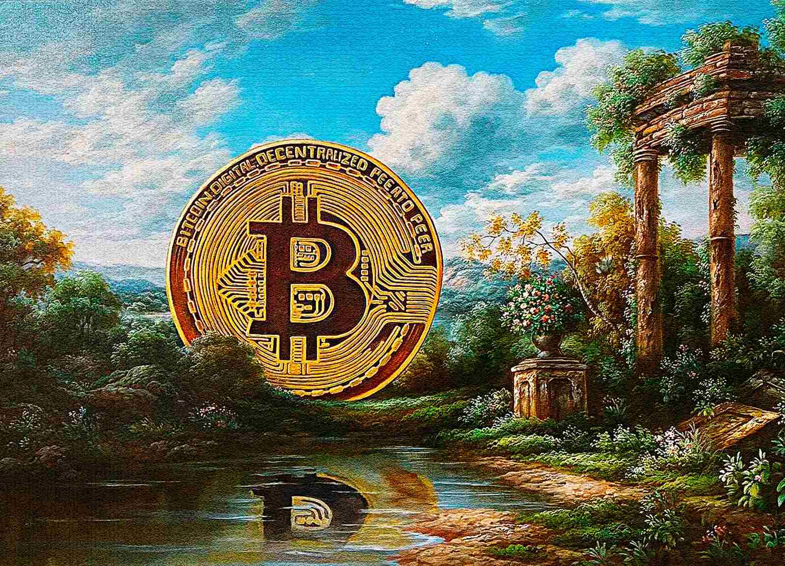 Poster - Bitcoin Landschap