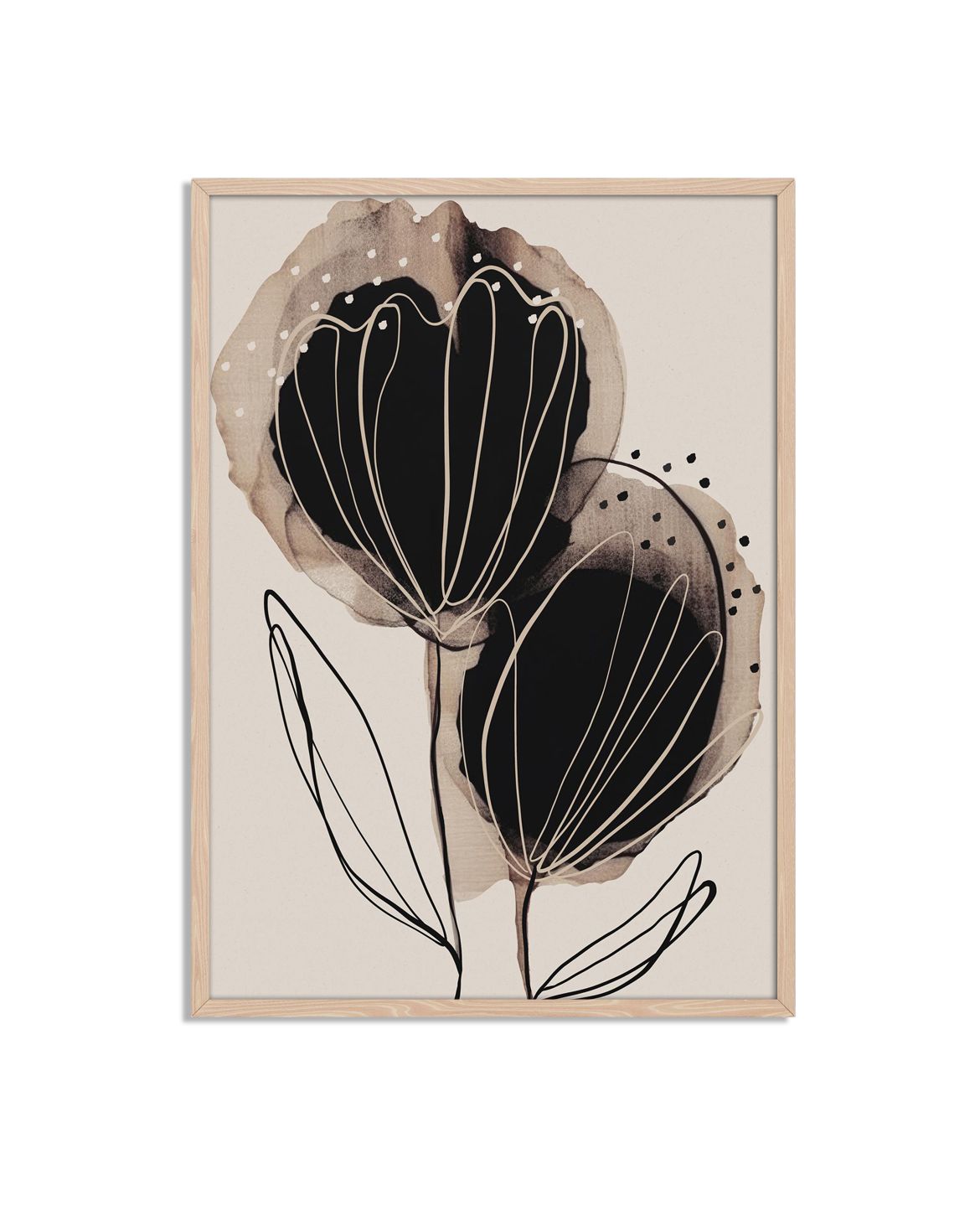 Abstracte Bloem Illustratie Poster