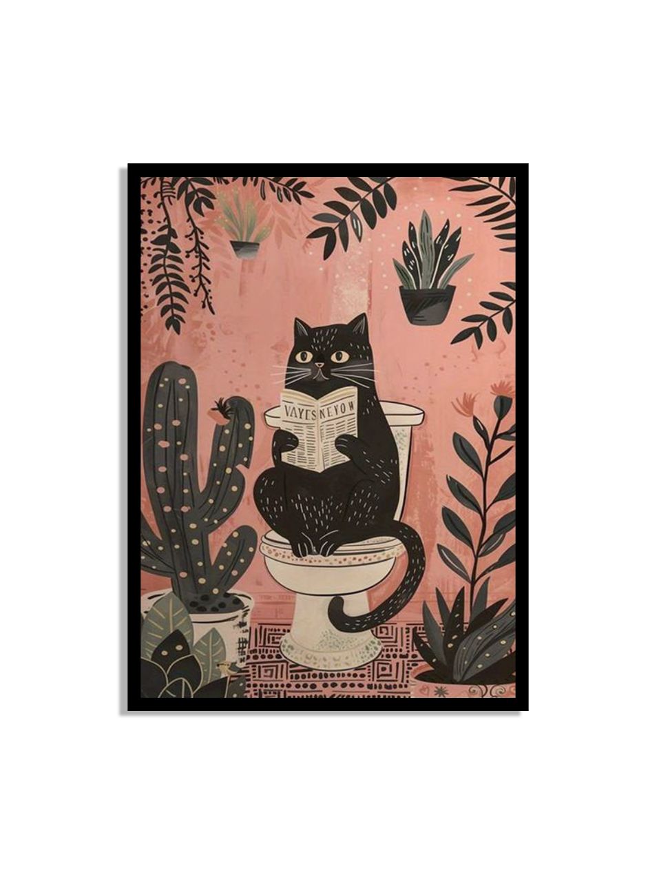 Kat op Toilet Poster