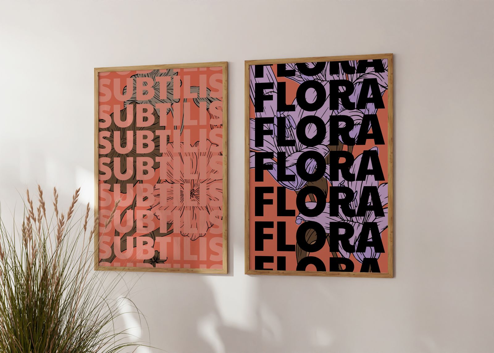Poster - Subtilis en Flora Collectie / Set van 2