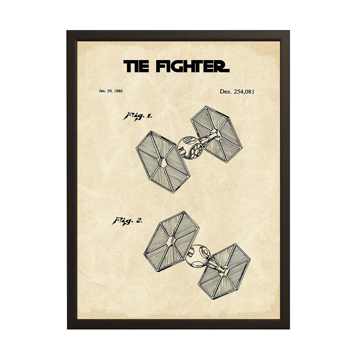 Octrooitekening Poster - TIE Fighter
