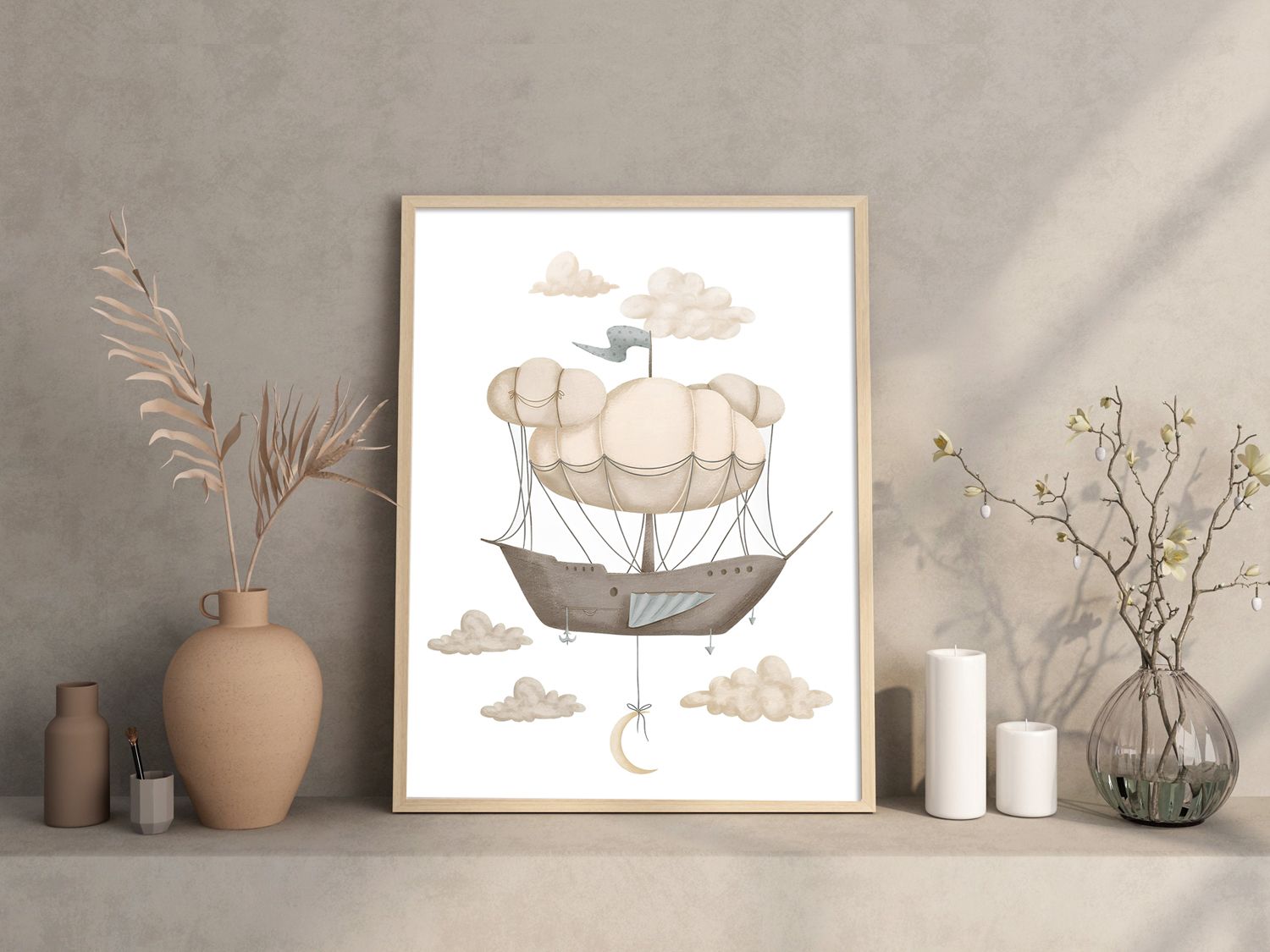 Luchtschip Muurposter