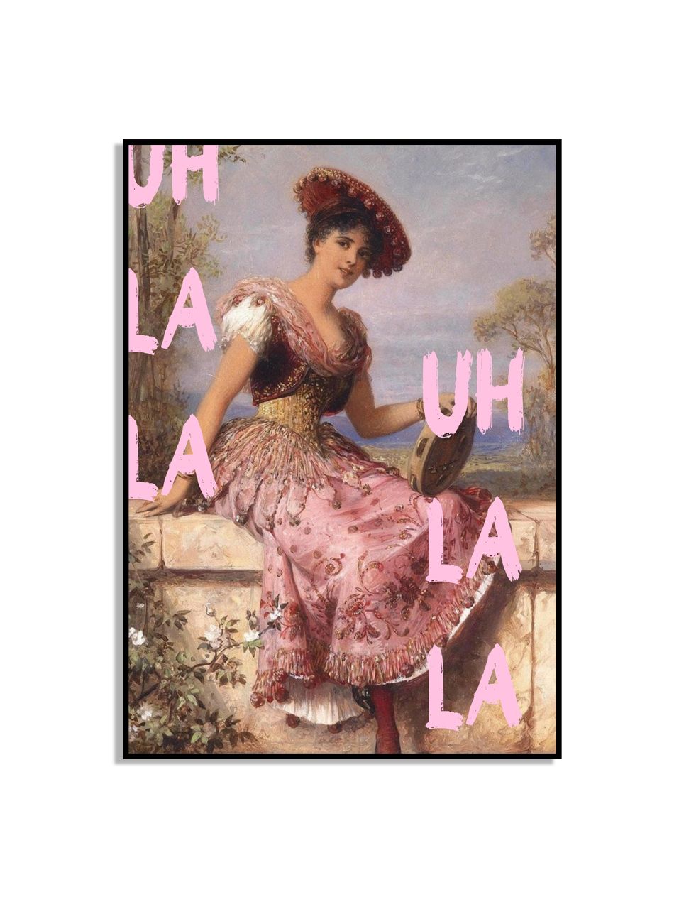 Vintage Dame UH LA LA Poster