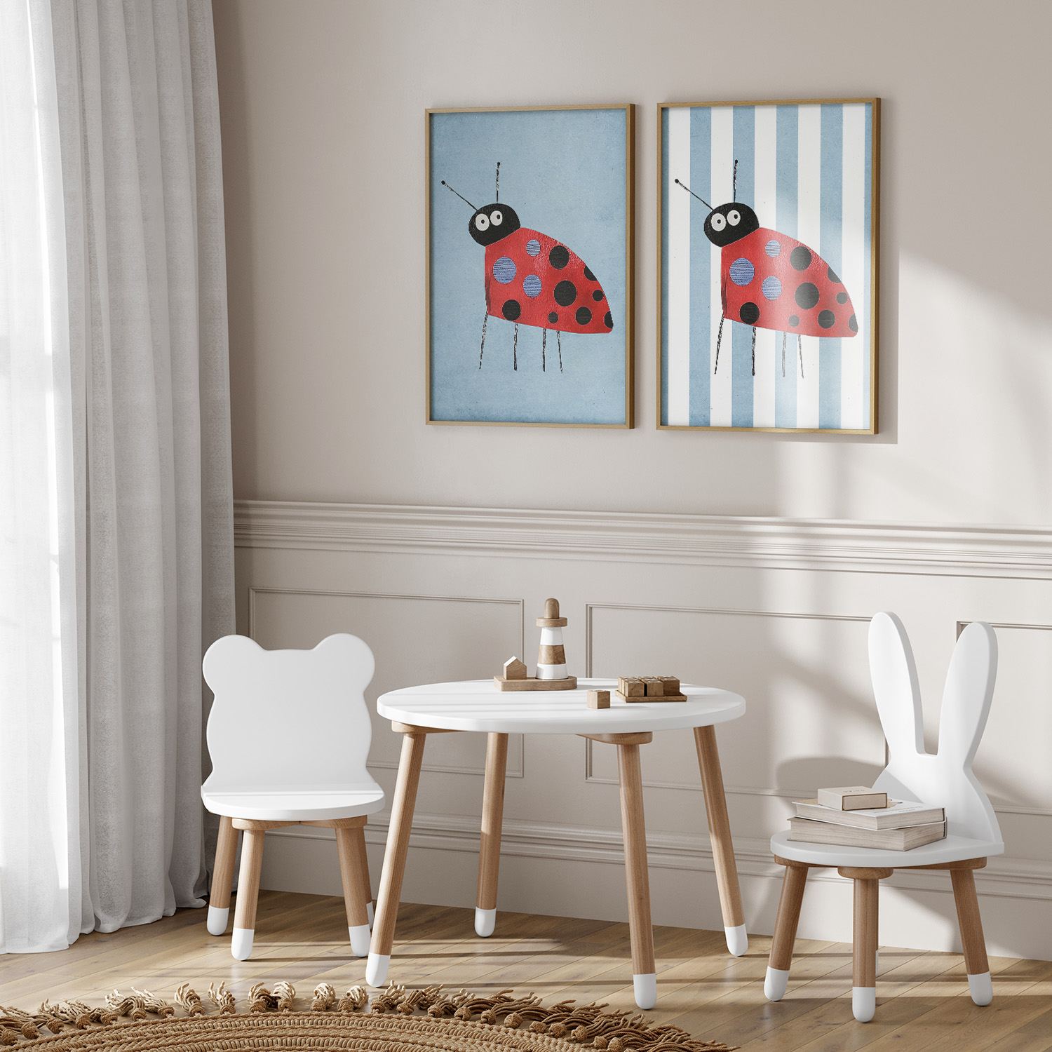 Poster - Lieveheersbeestje Illustratie / Set van 2