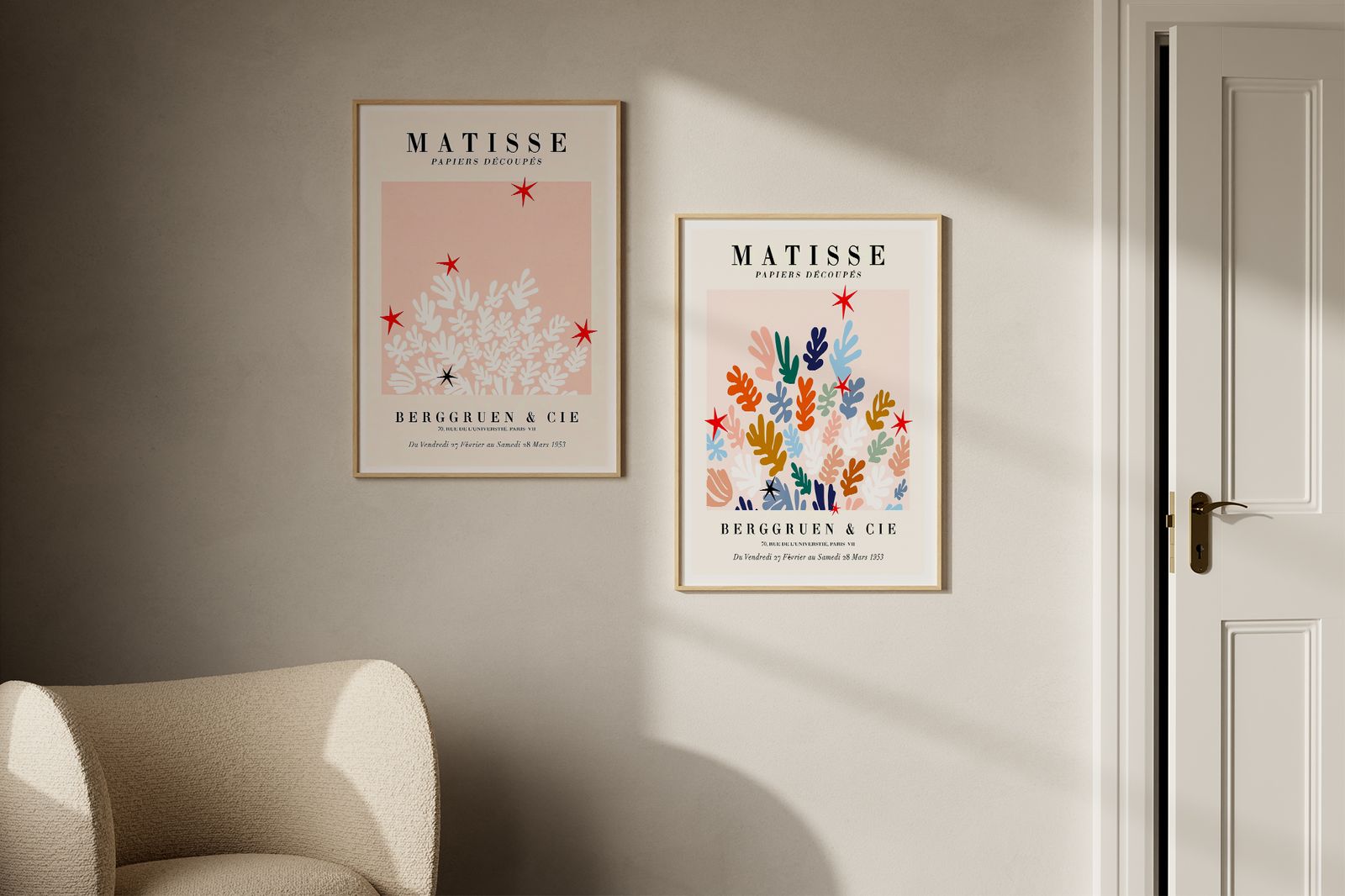 Poster - Matisse Papiers dΓ©coupΓ©s / Set van 2