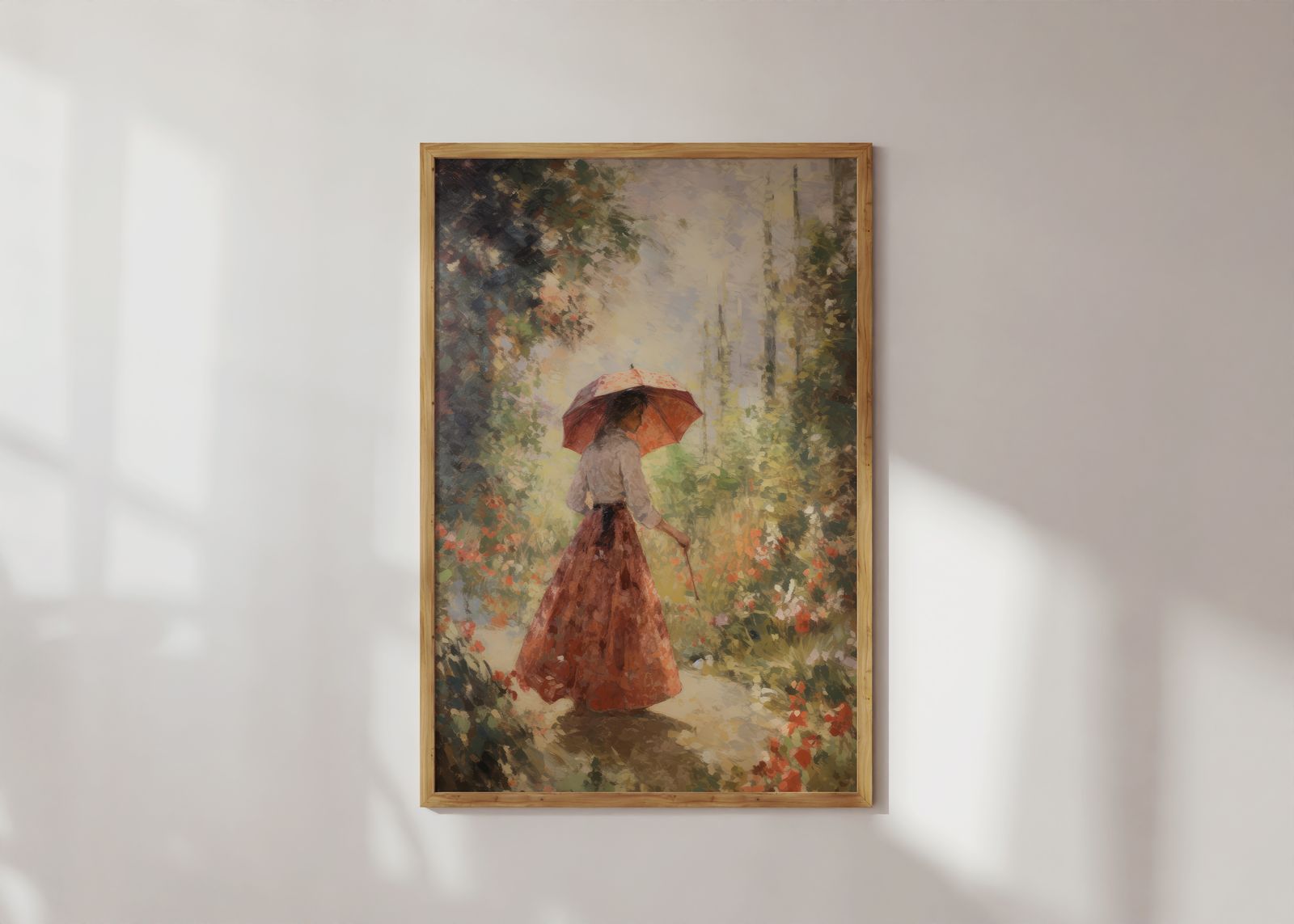 Poster - Vrouw met een Paraplu