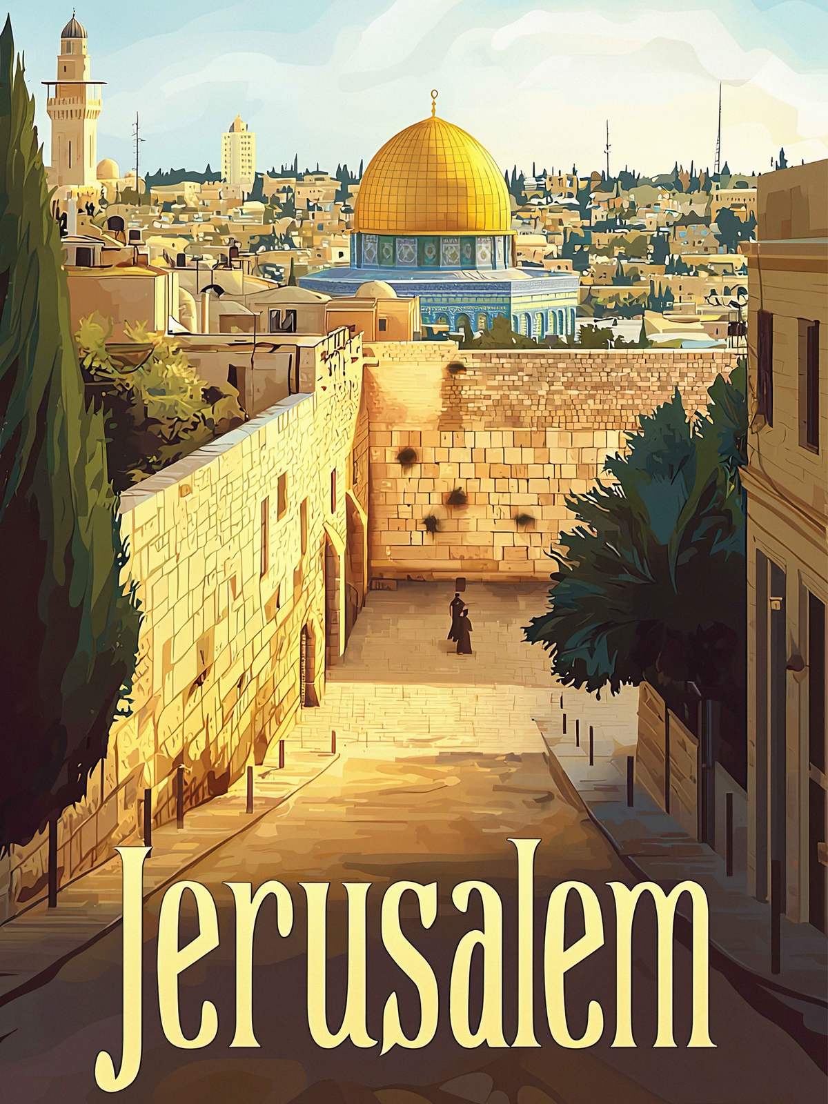 Poster - Jeruzalem Stadsbeeld
