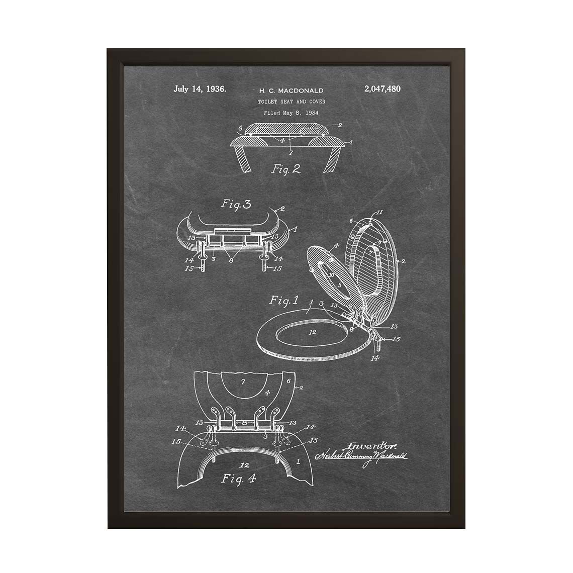 Patente Poster - Toiletzitting