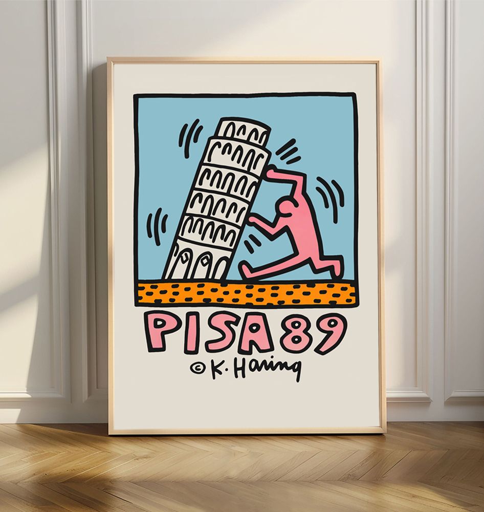 Pisa 89 Poster by K. Haring