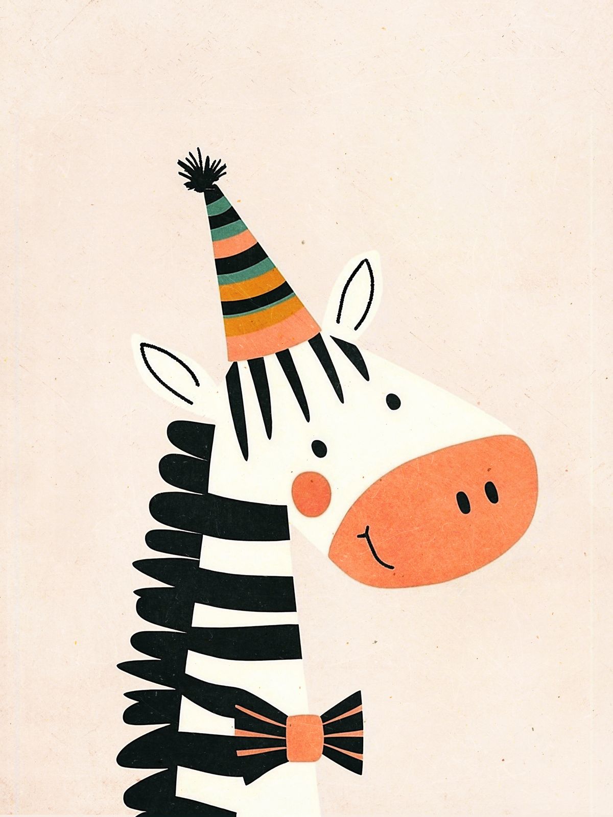 Poster - Zebra Feesthoed