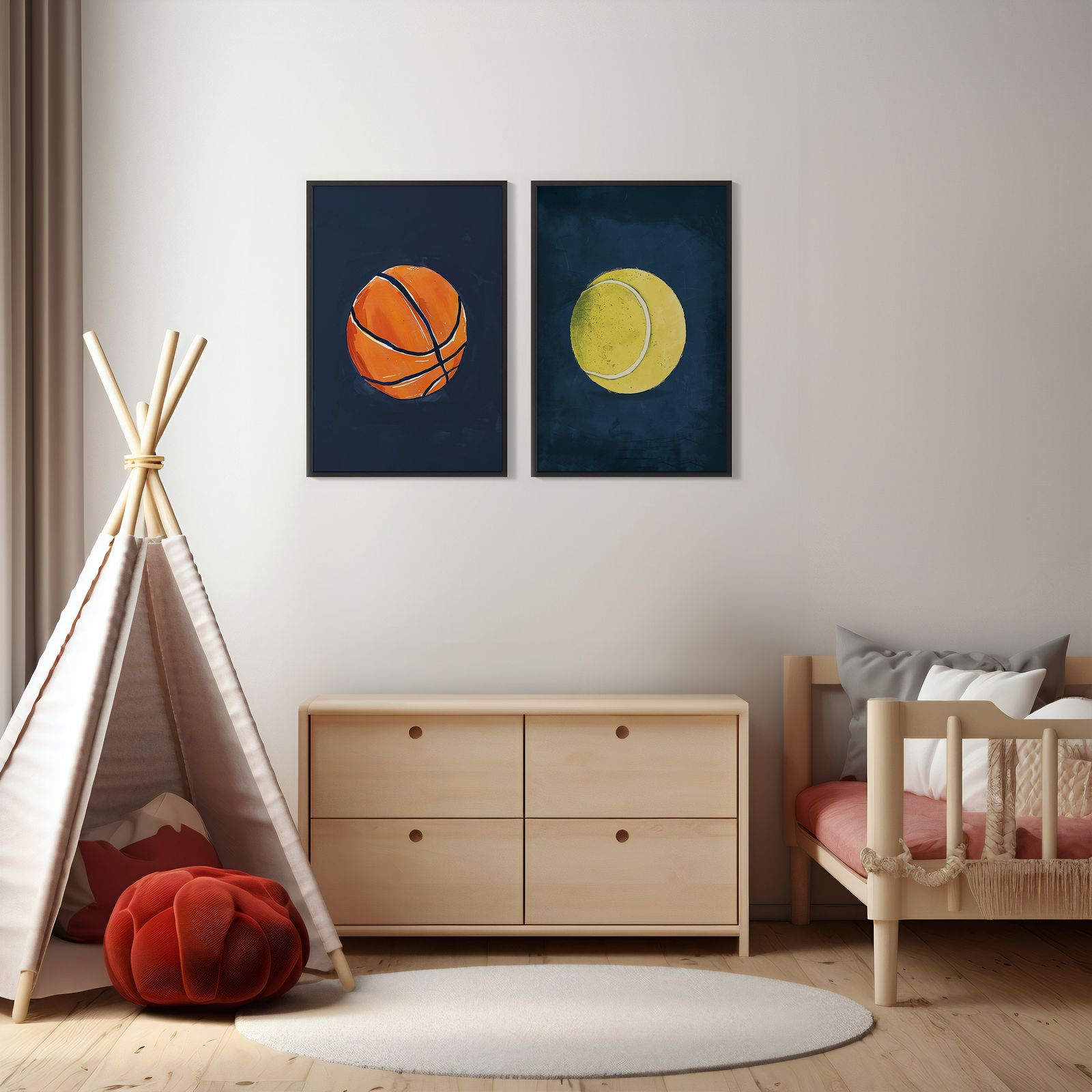 Poster - Tennis en Basketbal / Set van 2