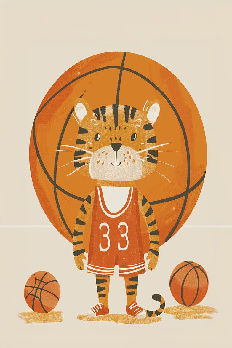 Poster - Basketbal Tijger