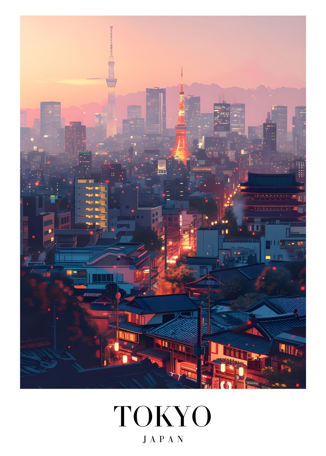 Poster - Tokio Stadsgezicht