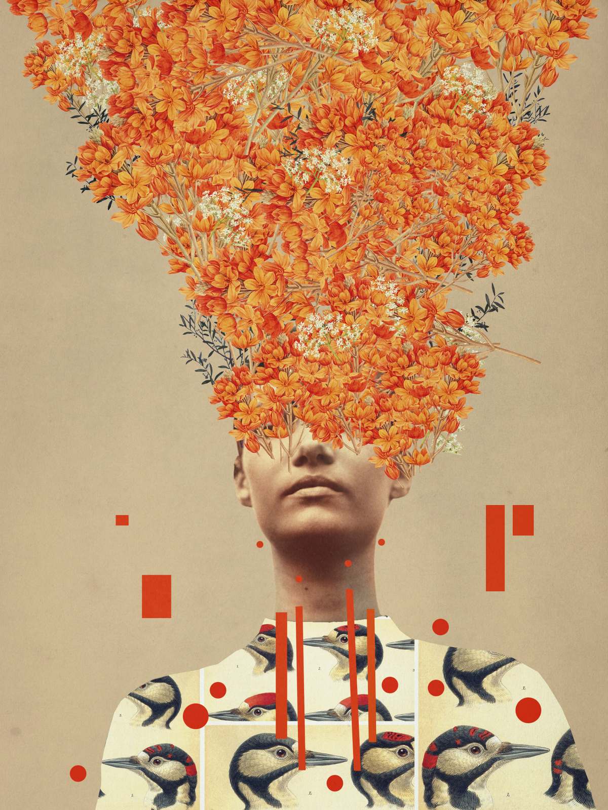Poster - Surrealistische Bloemenkunst