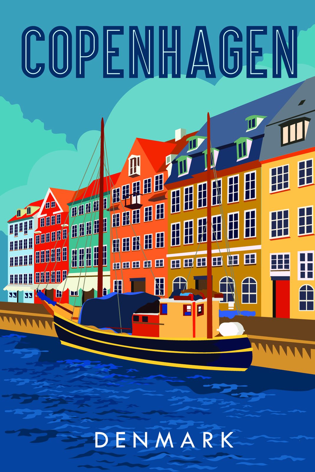 Kopenhagen Denemarken Poster