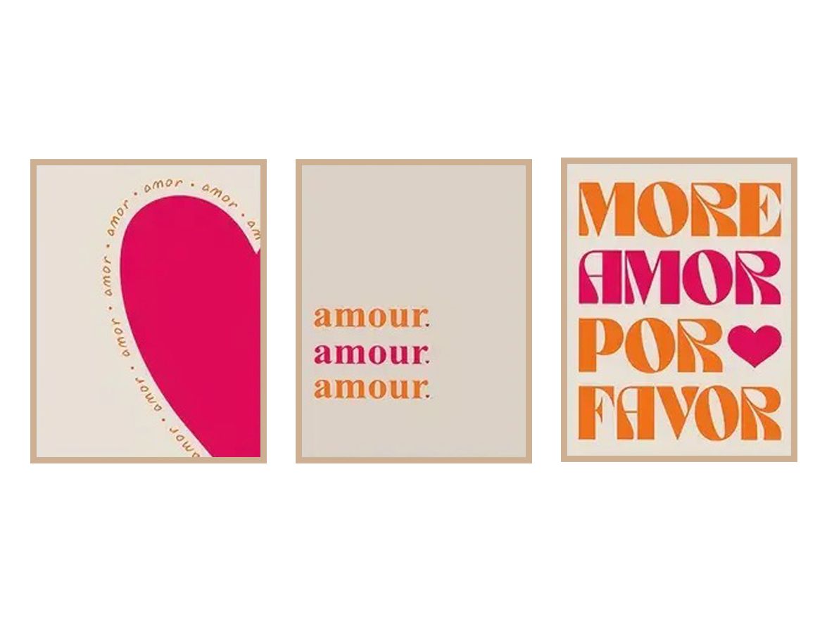 Poster - Amour Amor Set van 3