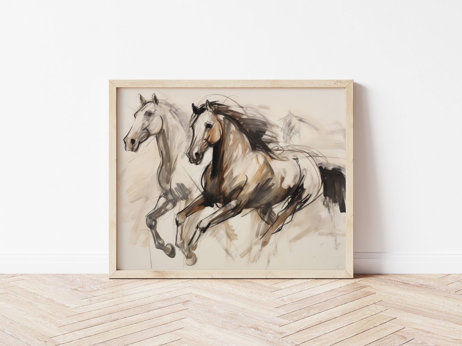 Poster - Rennende Paarden