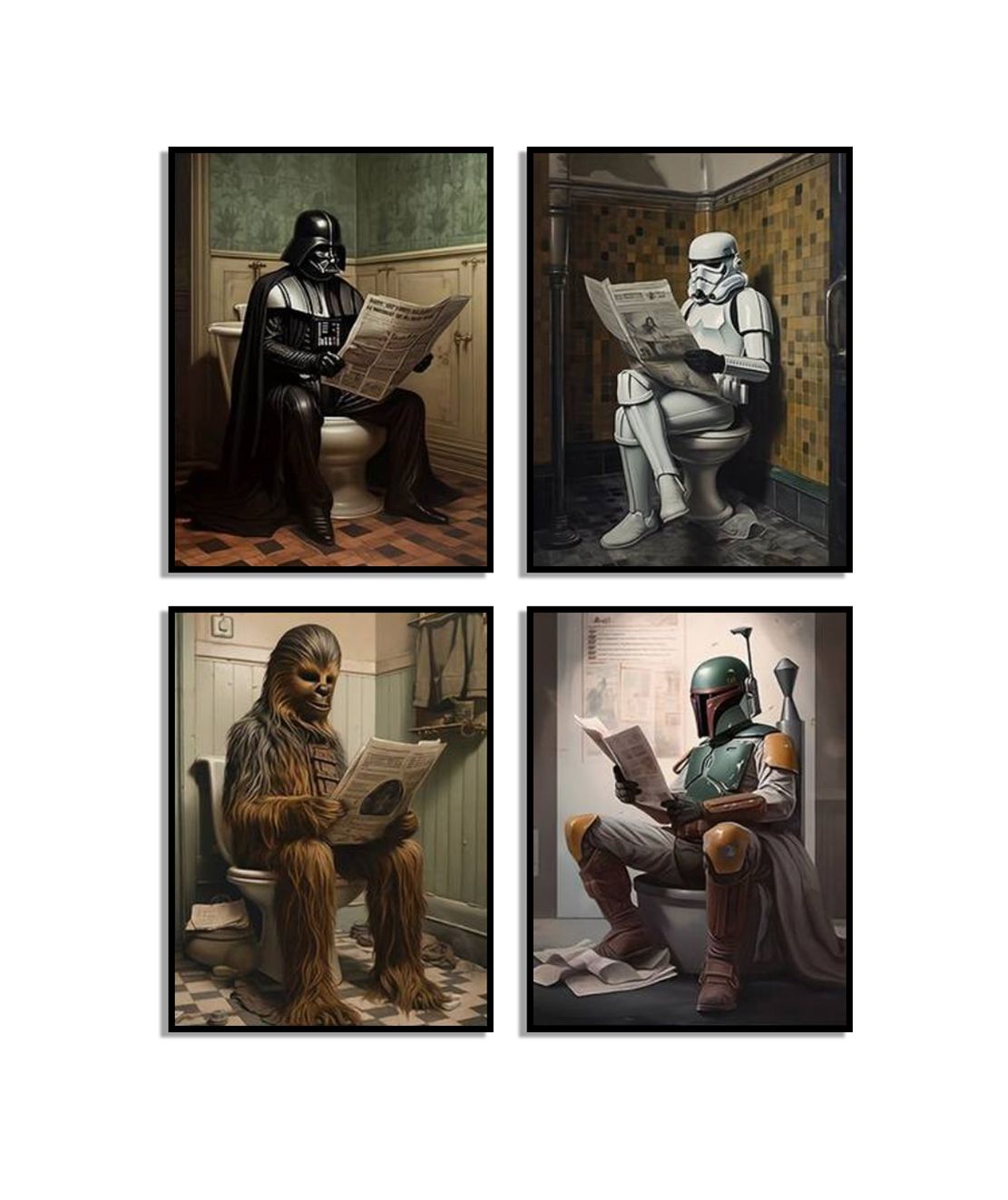 Star Wars-personages Badkamer Poster Set