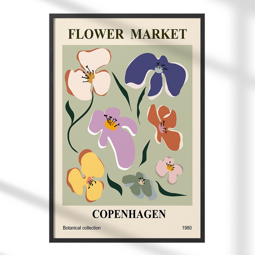 Poster - Bloemenmarkt Kopenhagen
