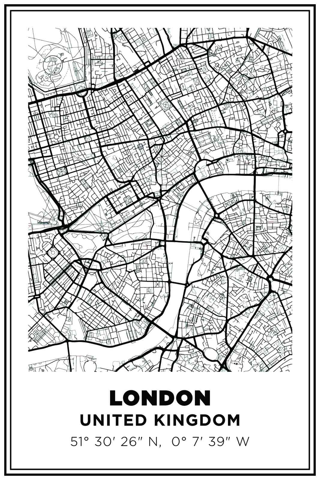 Londen Kaart Poster