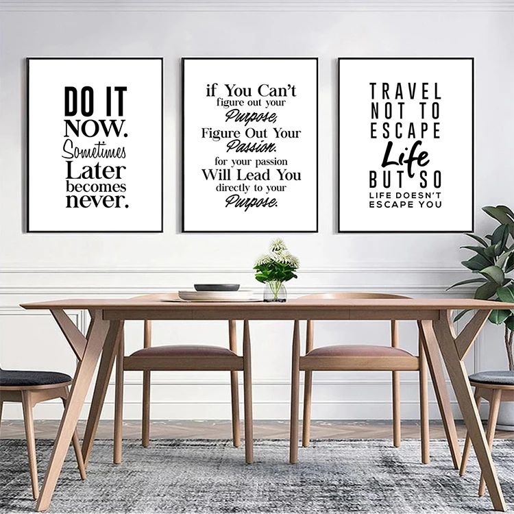 Motiverend citaat poster - Set van 3