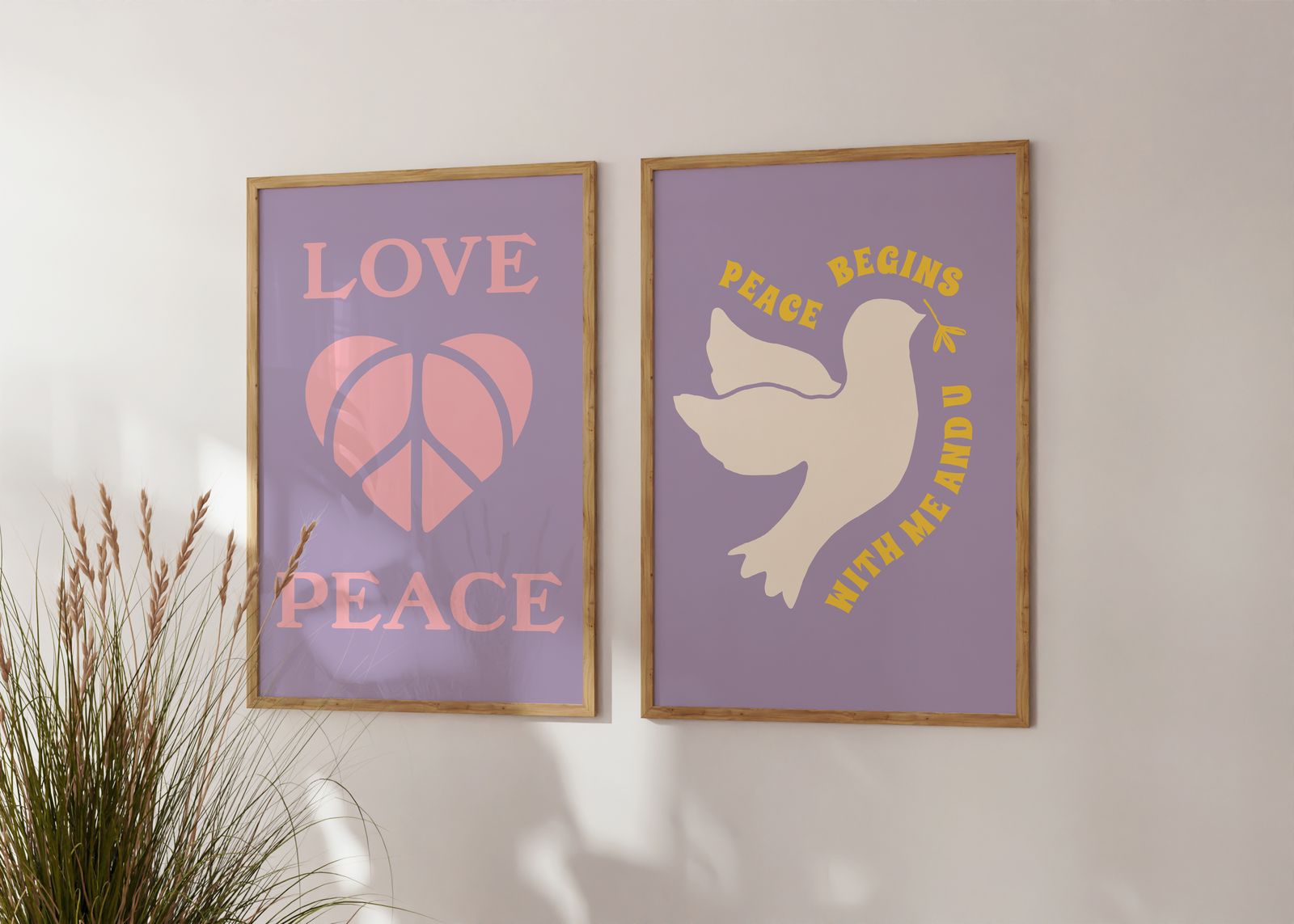 Poster - Liefde en Vrede / Set van 2