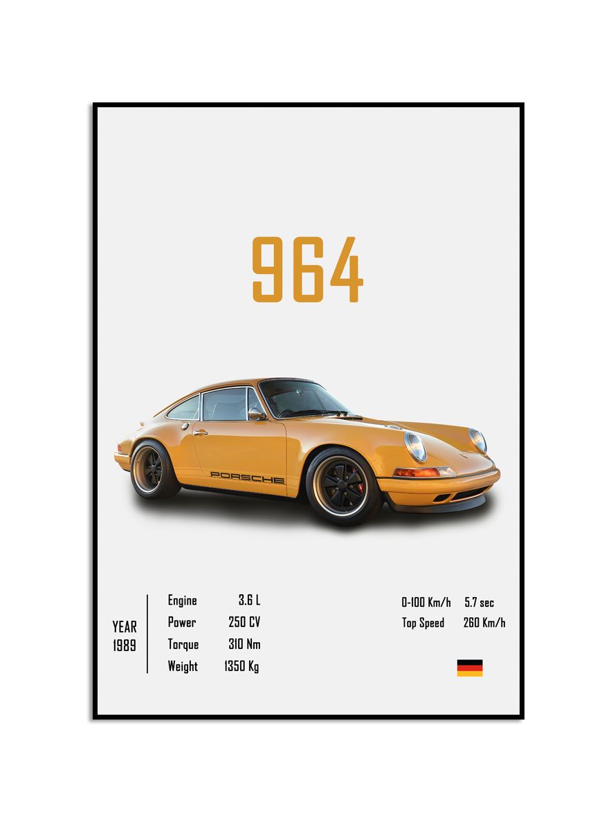 Poster - Porsche 964 1989