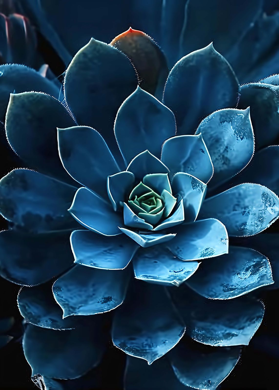 Poster - Blauwe Vetplant