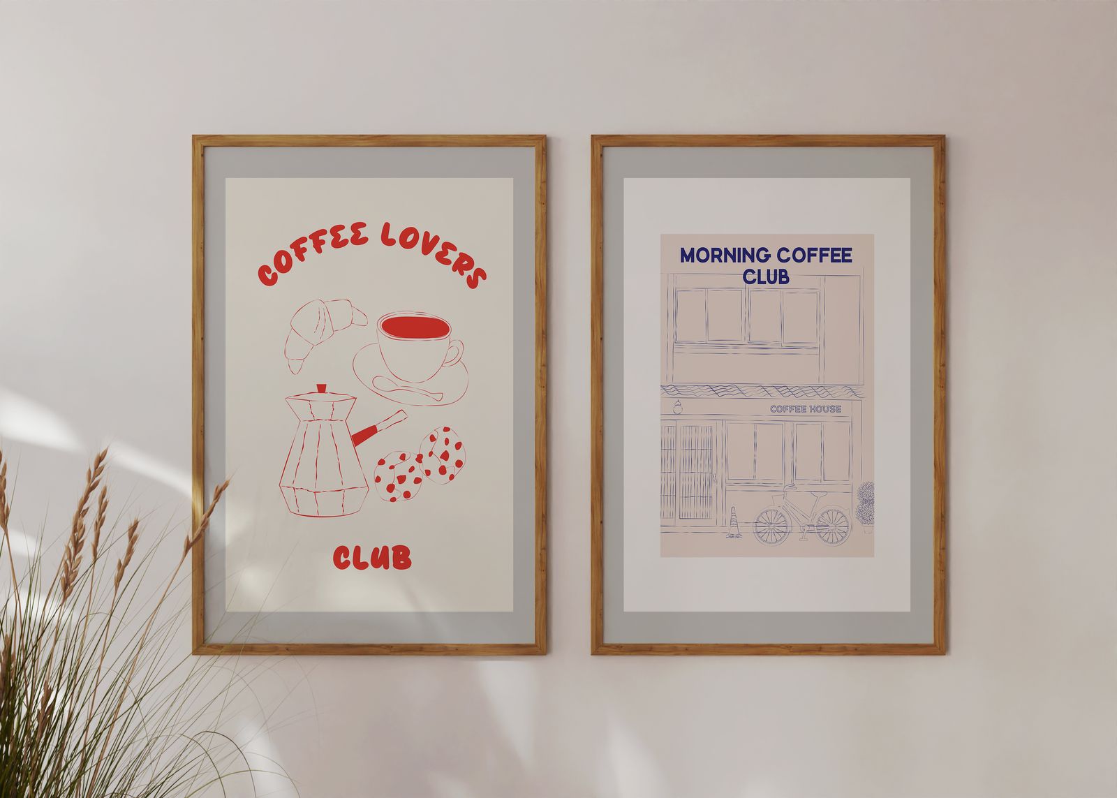 Poster - Koffie Club Collectie / Set van 2